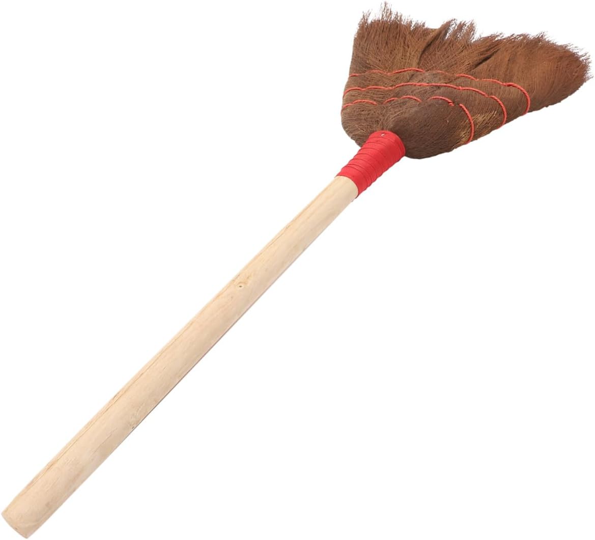CALLARON Practical Boys and Girls Cleaning Broom Natural Palm Small Broom for Home Use Random for Indoor and Outdoor Cleaning Tasks