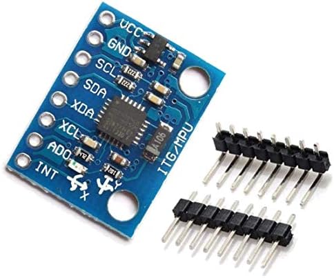 HiLetgo GY-521 MPU-6050 MPU6050 3 Axis Accelerometer Gyroscope Module 6 DOF 6-axis Accelerometer Gyroscope Sensor Module 16 Bit AD Converter Data Output IIC I2C for Arduino