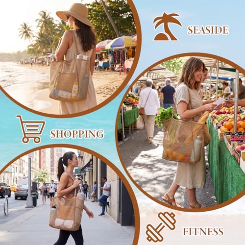12 Bolsas de Playa Tejidas Aliceset Set de Verano miniatura 6