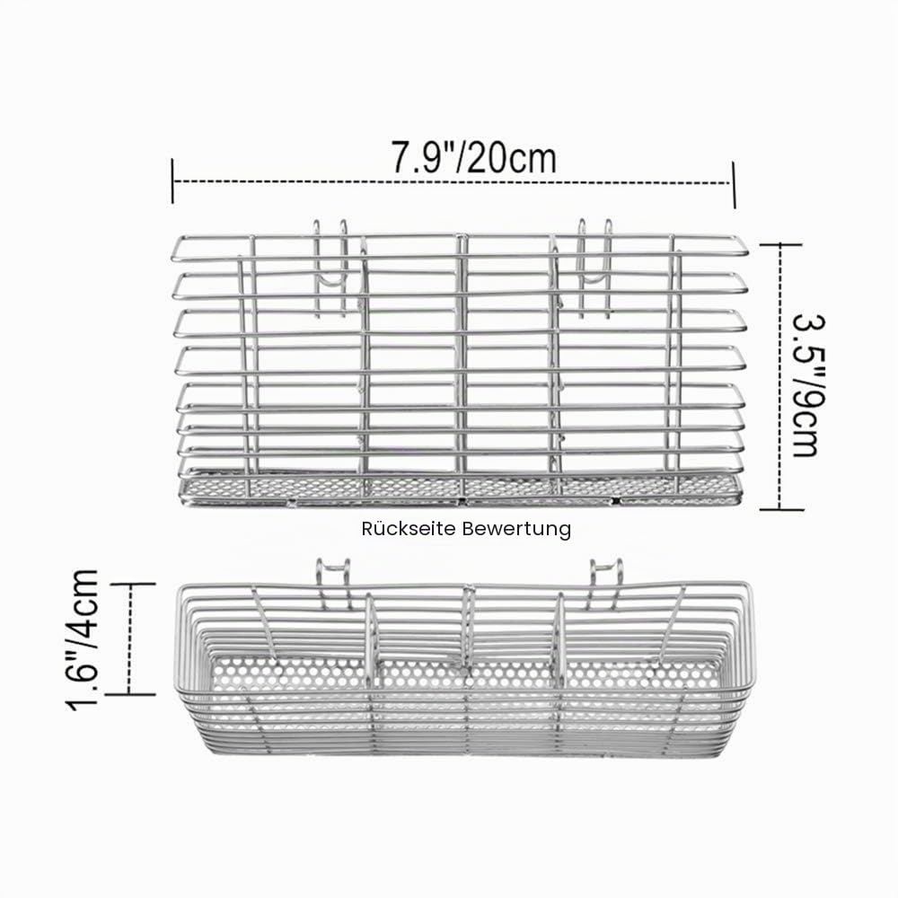 iPEGTOP Erweiterbares Abtropfgestell für Geschirr – Rostfreies Edelstahl Abtropfkorb für Spüle, Multifunktionaler Geschirrständer mit Besteckhalter, Innen-Sink-Organizer