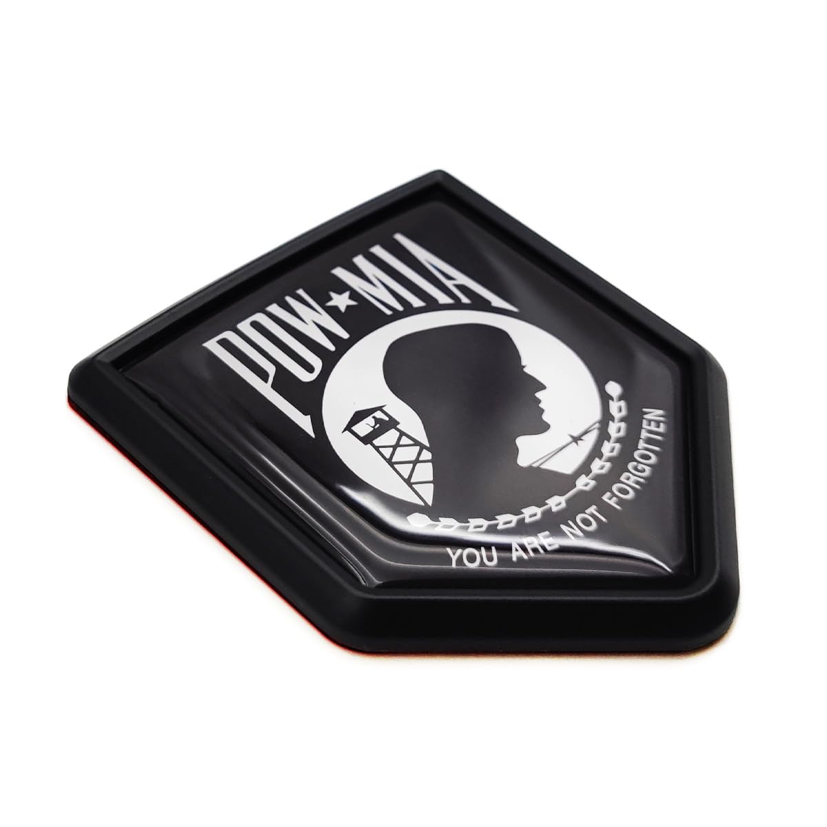 Overdecor US Pow Mia Flag Decal Stickers Car Emblem You are Not Forgotten Car Accessories Decorations Shield Flag Sticker Decals for Cars Truck Vehicles, 2 Pack