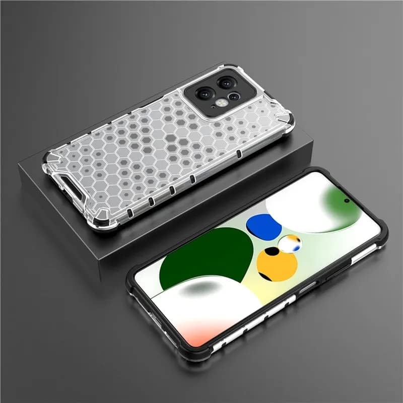 Image of Lustree TPU Honey Comb Armor Shock Proof Back Cover for for REDMI Note 12 4G (Transparent)