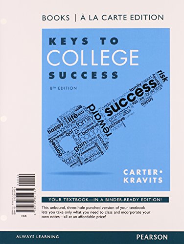 Keys to College Success, Student Value Edition (8th Edition)