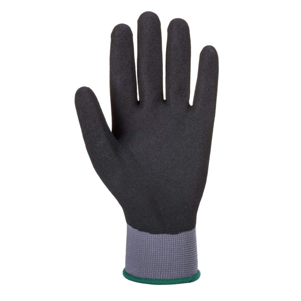 Portwest DermiFlex Ultra Pro Glove - PU/Nitrile Foam, Color: Grey/Black, Size: M, A354K8RM - Image 3