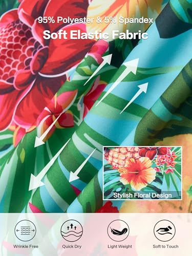 Hawaiian Shirt for Men Summer Casual Beach Button Down Short Sleeve Printed Tropical Vacation Shirts4