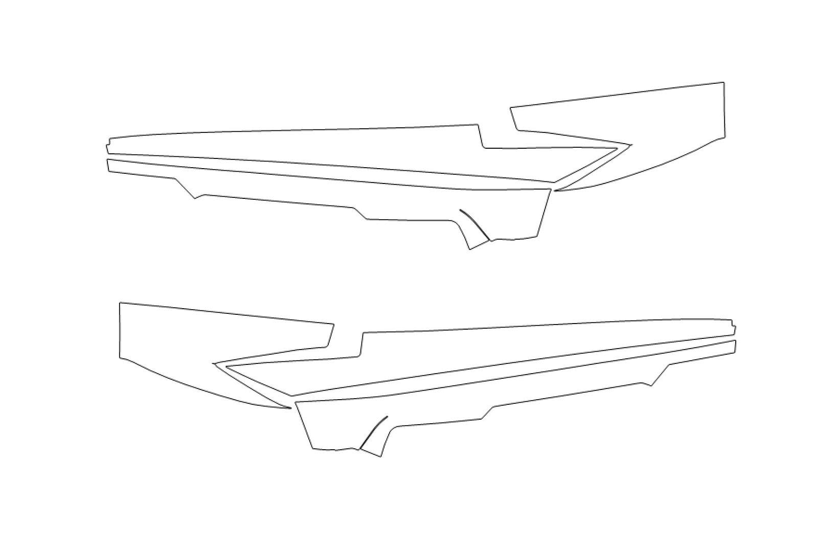 TRUE LINE Automotive Precut Door Rocker Splash Guard Glossy Black Vinyl Film Kit for Lamborghini Huracan LP580-2-Spyder 2016 2017 2018 2019