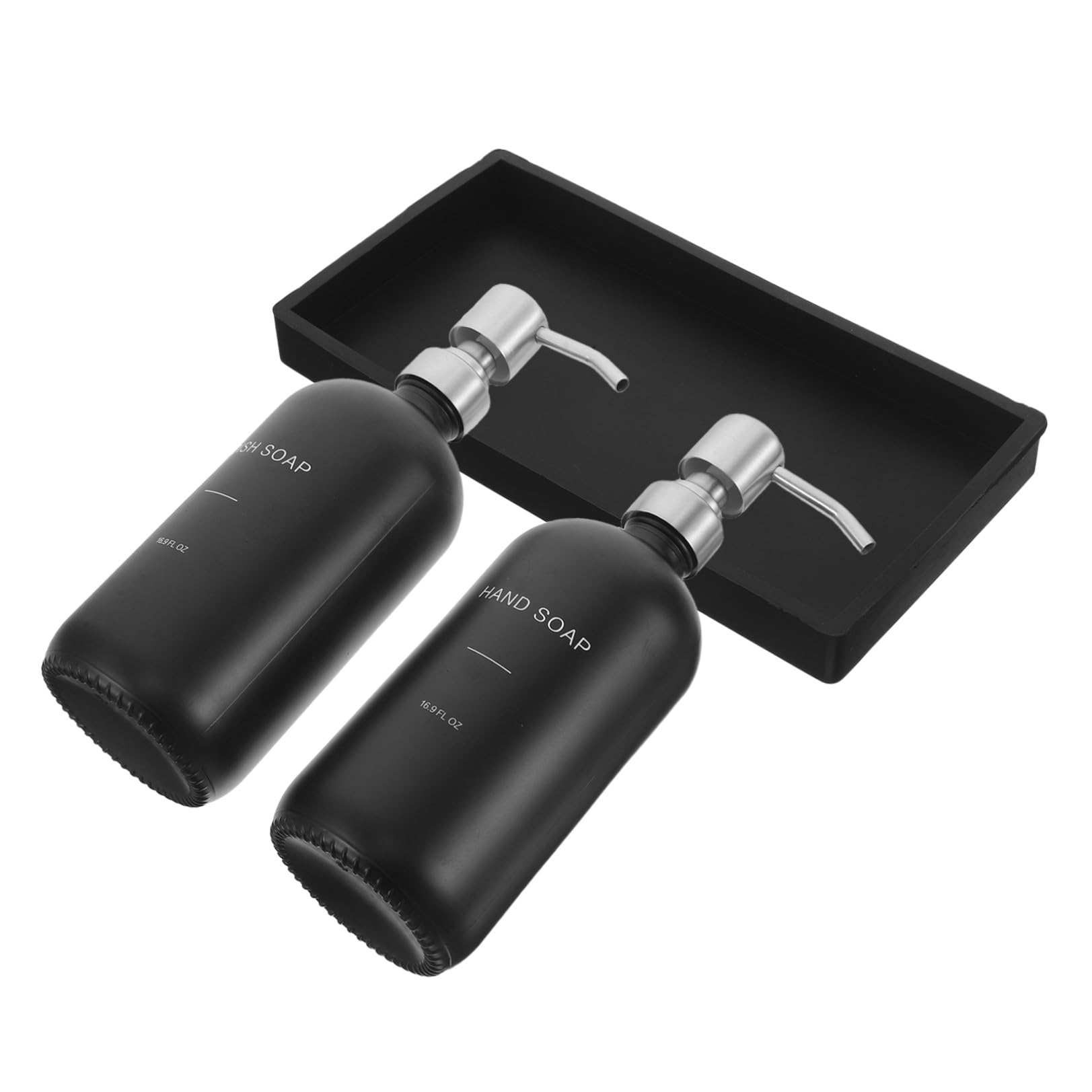 STOBAZA Dispenser in Vetro con Pompa Resistente per Cucina e Bagno e Design per Lavandino e Lavaggio Mani