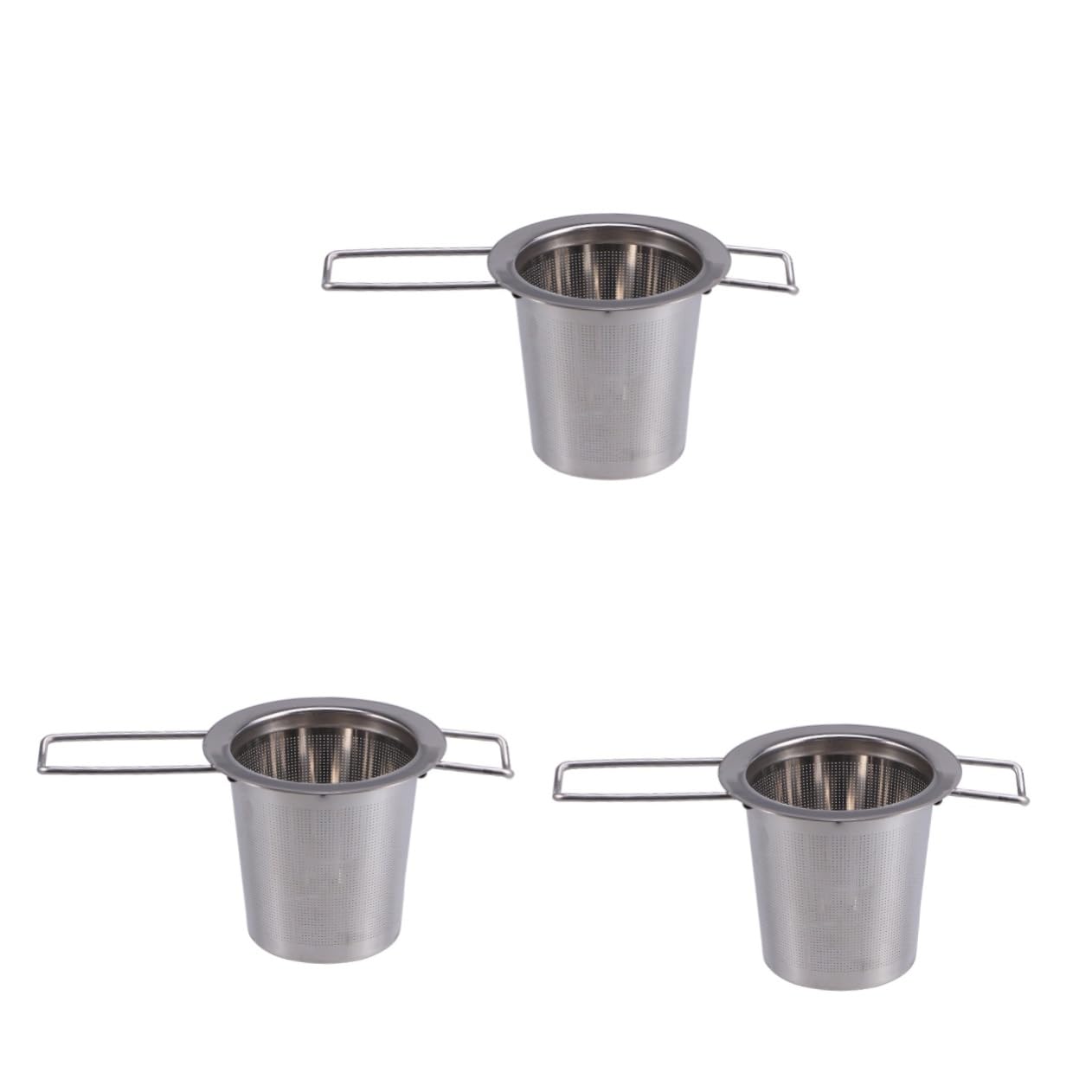 Luxshiny 3pcs Stainless Steel Tea Strainer Loose Leaf Tea Accessories Tea Strainers Loose Tea Infuser Stainless Steel Tea Infuser