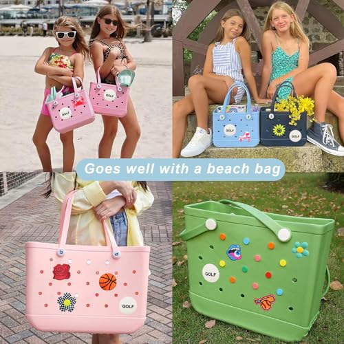 Image of Lckaey Rubber Beach Bag Accessories-PVC Rubber Totes organizer Sport Charms- for Purse Bogg Inserts
