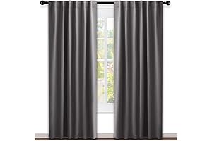 NICETOWN Light Reducing Grey Blackout Curtains