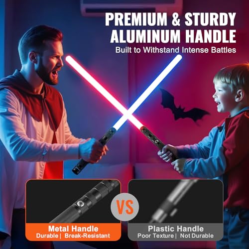 Image of VEVOR Light Sword, Light up Sword with 14 RGB Colors, FX Sound and Realistic Handle, Rechargeable Light Up Toy for Adults and Kids, Christmas Day, Halloween Cosplay, Birthday, Black