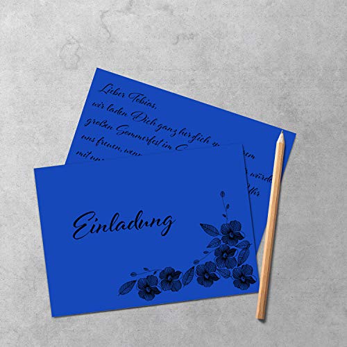 FarbenFroh 50 Sheets A5 Paper Sheet Flat Sheet Royal Blue 240gsm 14.8 x 21cm Craft Sheet Colour Paper Photo Card Color Card - Image 2