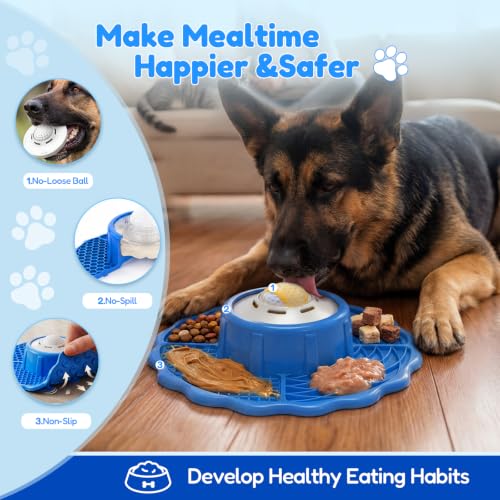 Slow Feeder Dog Bowls with Lick Mat & Rolling Lick Ball, Enrichment Toys by GeekWhip - Used condition - Image 4