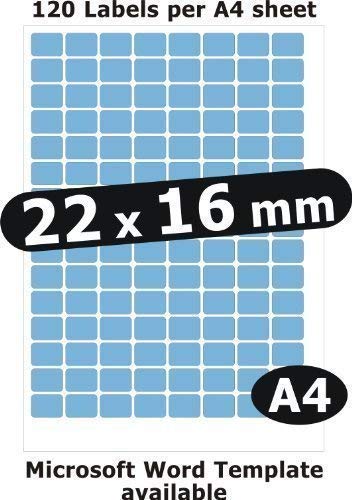 600 Etiketten Matt Weiß – 20x6 Mm, 5 A4 Blatt, Für Laser, Kopierer & Inkjet