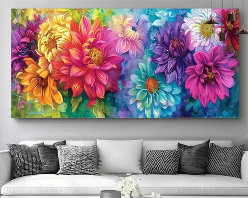 Activité manuelle adulte relaxante avec le canevas artisanat Diamond Painting XXL Fleur