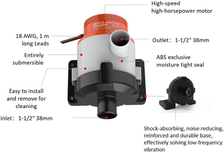 Miniatura 8 de SEAFLO Bomba de uso general 3800GPH
