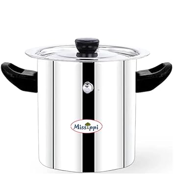 Missippi Stainless Steel Double wall Milk Boiler/Milk Cooker/Milk Pot with Funnel and Whistle - 2 Litre Capacity