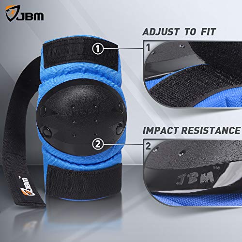image for JBM international Adult / Child Knee Pads Elbow Pads Wrist Guards 3 In
