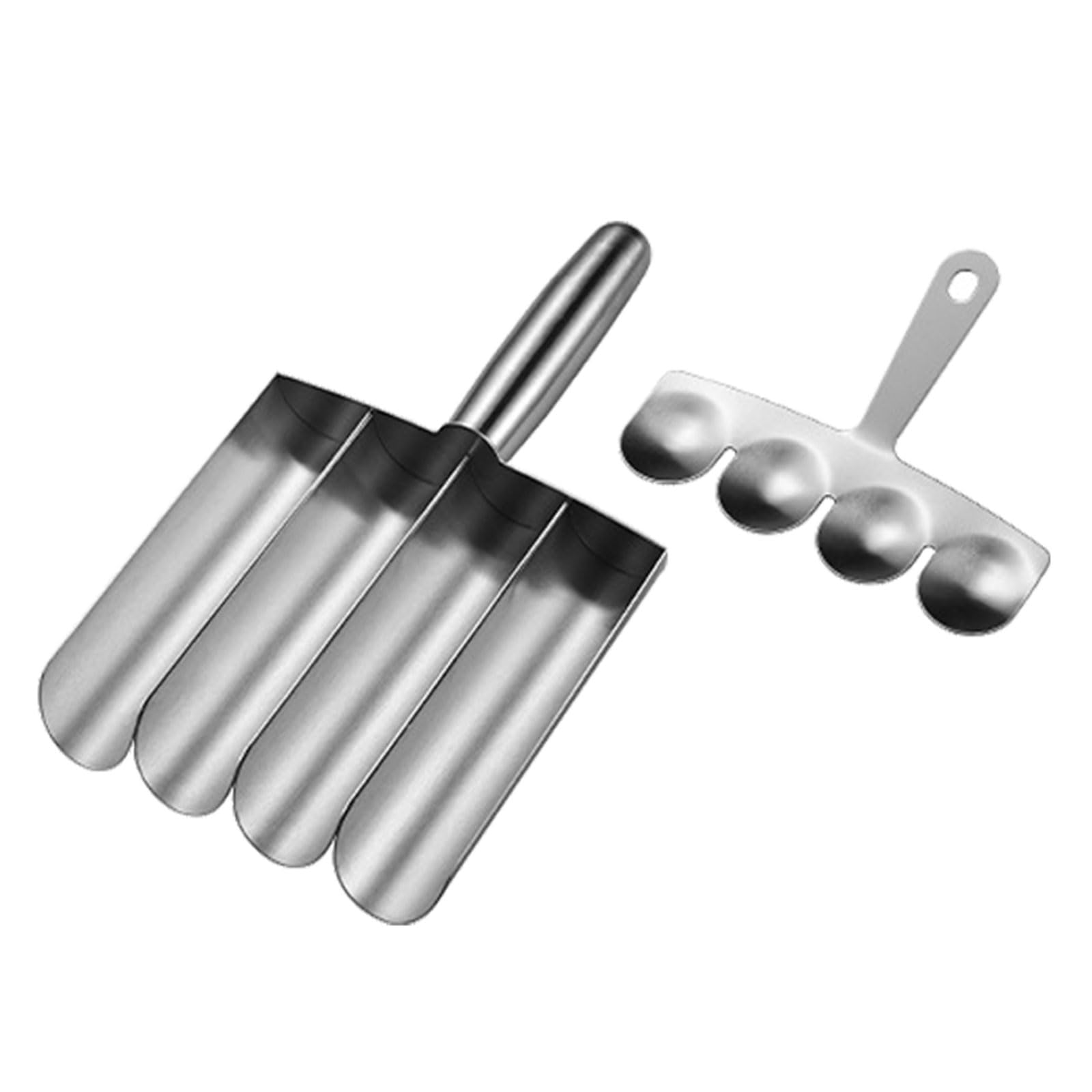 PANGBOER Kitchen Prep Meatball Maker Tool Stainless Steel, Manual Shrimp Shaper for Home Cooks and Family Meals At Home Shrimp Tool Meat Shaper Fish Ball Former Kitchen Prep Manual Forming Helper