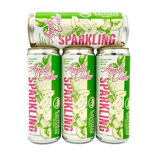 Kauffman Orchards Sparkling Apple Cider, 12 oz. Can (Pack of 12)