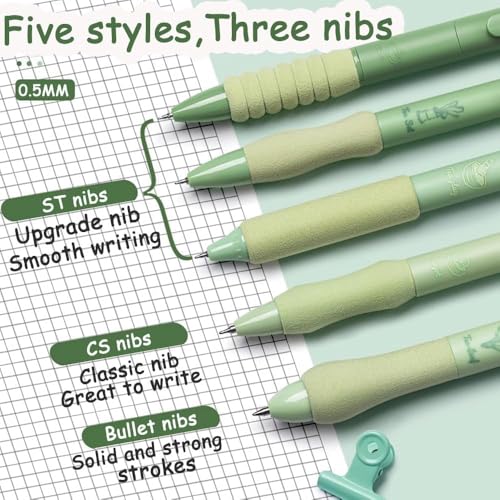 Image of Shuttle Art Tea Theme Ball Pen Set of 5 | Black Ink 0.5mm Fine Point Smooth Writing Gel Pens | Soft Grip Cute Designer Aesthetic Stationery for School Students Office College Notes Exams & Gifting