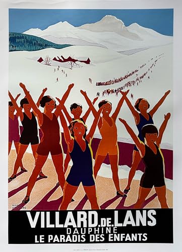 Affiche Villard De Lans Dauphiné Roger Broders 50x70cm, le cadeau vintage idéal