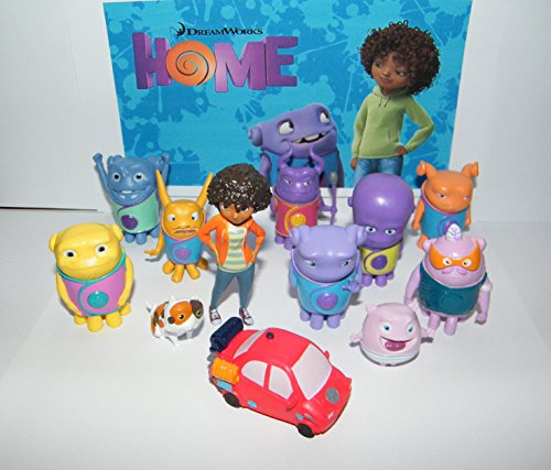 Dreamworks Home Movie Toy Figure Set Of 13 With Captain Smek Baby Boov Tip Oh Kyle Pig A Cool Car And A Special Bonus Mini Dog Buy Online In Belize At