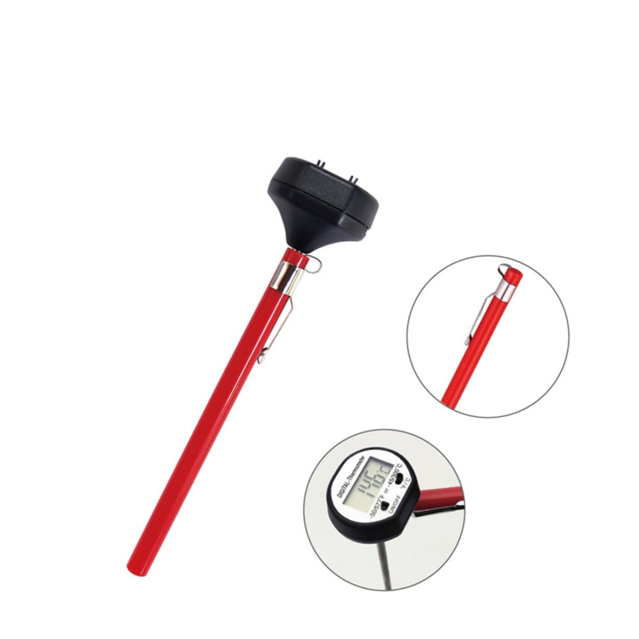 MAGICLULU 3 Piezas manómetro de barbacoa parrilla comida electronica parilla horneando termómetro para carne termómetro de cocina tipo de sonda termometro de agua café con leche