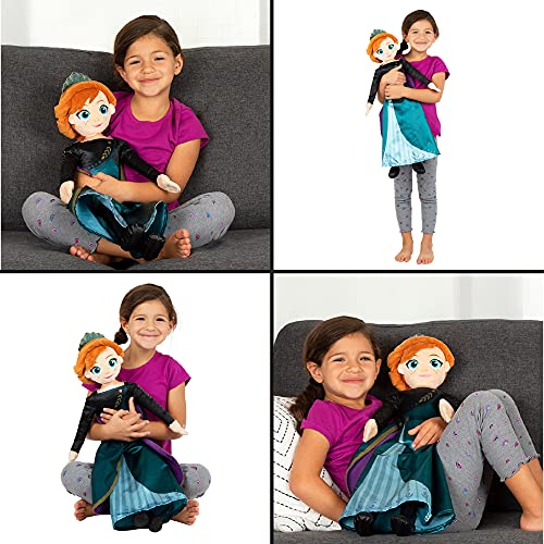 Image of Franco Kids Bedding Super Soft Plush Cuddle Pillow Buddy, One Size, Disney Frozen Anna