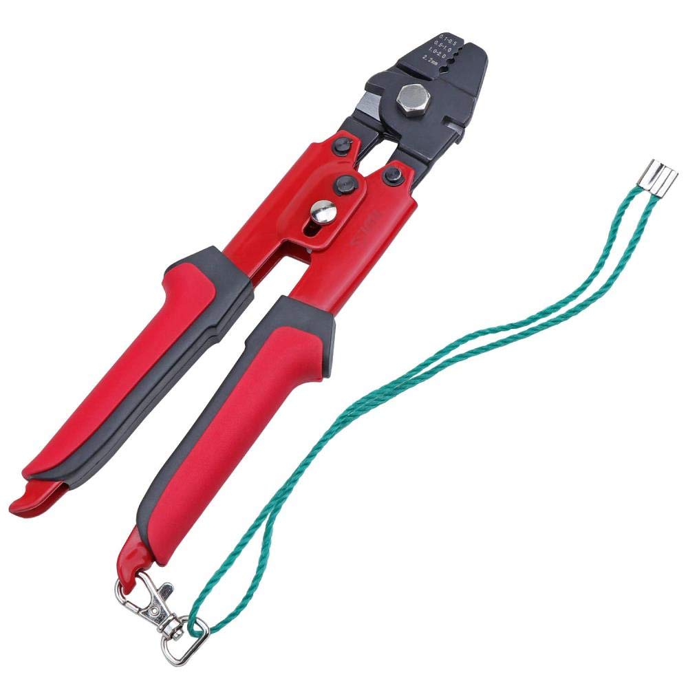 SPEEDWOX Pince à sertir pour manches à baril unique, outil de sertissage, équipement de pêche en eau salée, pince à sertir pour ligne de pêche, manchons à sertir à baril unique
