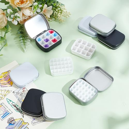 Cajas de lata de acuarela para evitar manchas en la mochila con esta paleta de viaje compacta 6