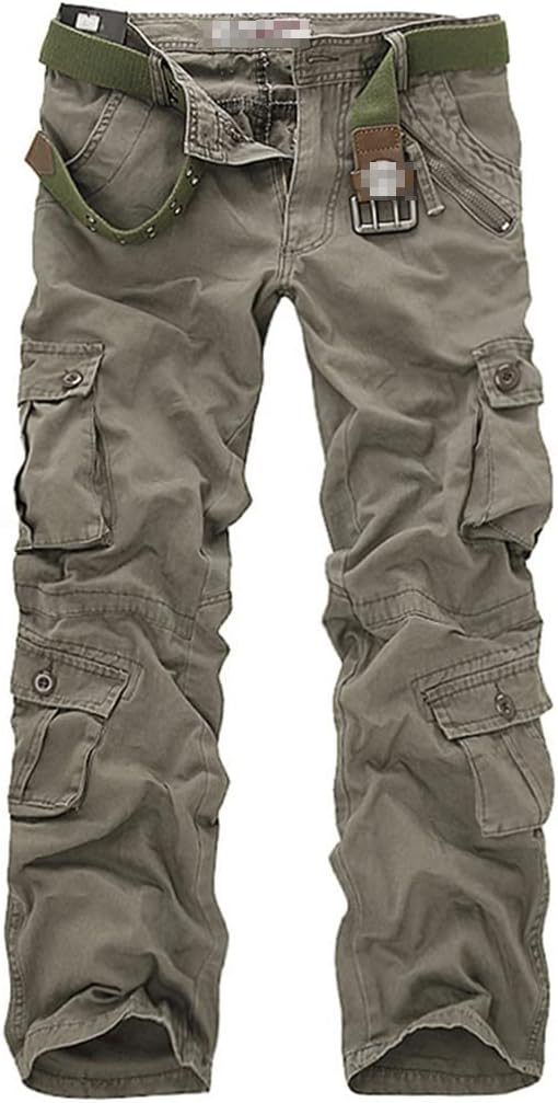 Men's Cargo Pants Casual Loose Multi Pocket Military Pants Long Trousers Camo Joggers Plus Size