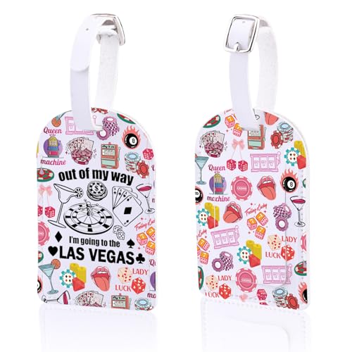 Étiquette de bagage Las Vegas en similicuir chic pour valise de voyage