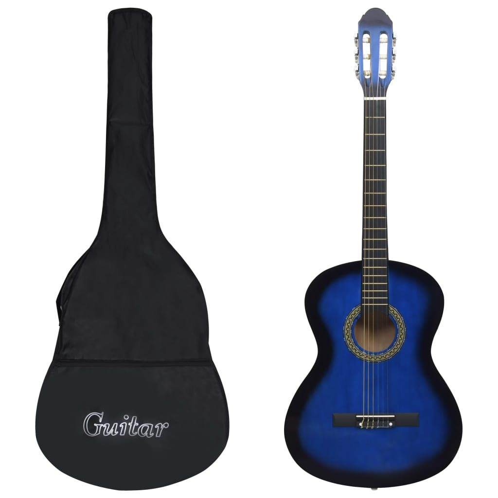 Set de Guitarra española clásica niños y Principiantes 4/4, Color Azul