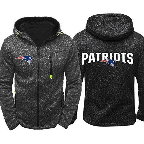 Hombres Sudadera Con Cremallera Chaqueta Suéter - NFL New England Patriots Rugby...