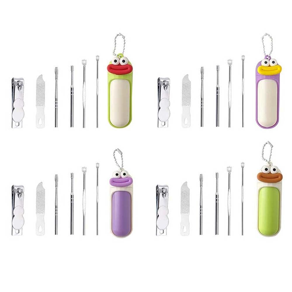 6Pcs Set Decorative Cute Cartoon Mini Nail Clipper Hand Toe Clipper Keychain Pendant Manicure Tool for Home — view 2
