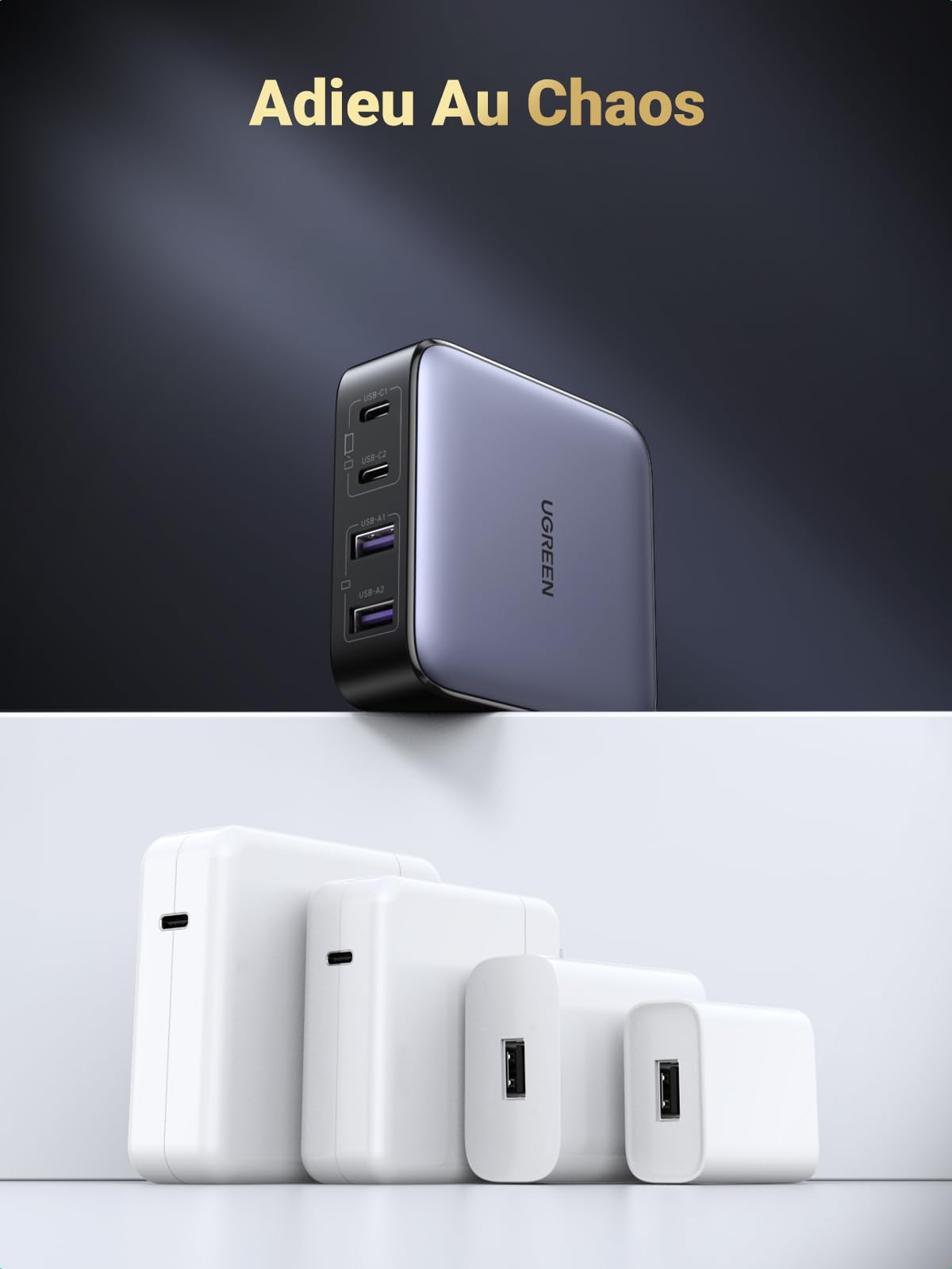 UGREEN Nexode 2*USB-A + 2*USB-C 65W Desktop Fast Charger