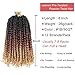 Leeven 8 Inch Pre-Twisted Passion Twist Hair 8 Packs 3 Tone Ombre Brown Pre Looped Bomb Crochet Twist Hair for Black Women Bohemian Braids Synthetic Hair Extensions #1B/30/27