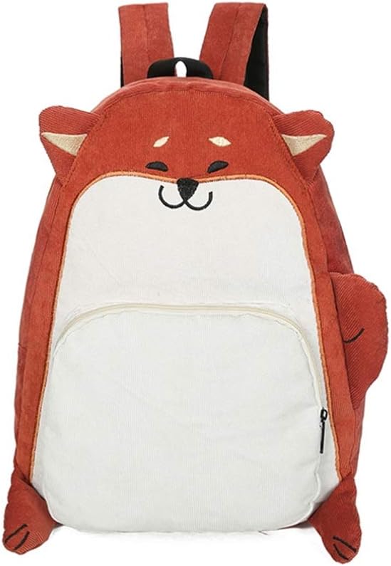 3D Dog/Fox Shape Backpack [ Cute Troubled Face Pug ] Animal Daypack For Girls