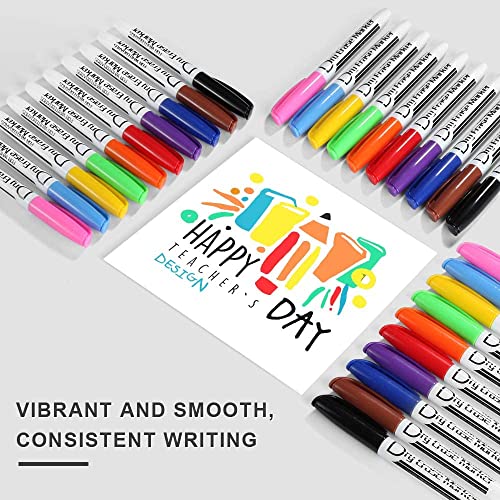 Volcanics Dry Erase Markers, Fine Tip, Low Odor, 10 Colors, 125 Pack by Volcanics - Used condition - Image 2