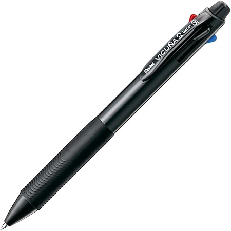 Pentel Ballpoint Pen Vicuna, Extra Fine, Black, Red, Blue, Green, Black (BXC45A)