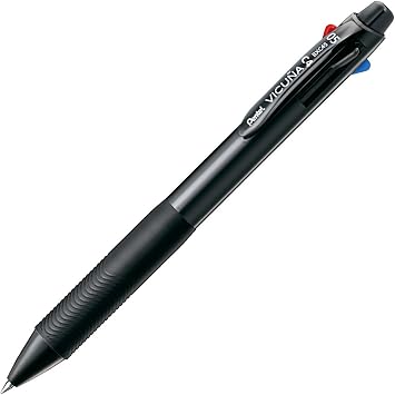Pentel Ballpoint Pen Vicuna, Extra Fine, Black, Red, Blue, Green, Black BXC45A