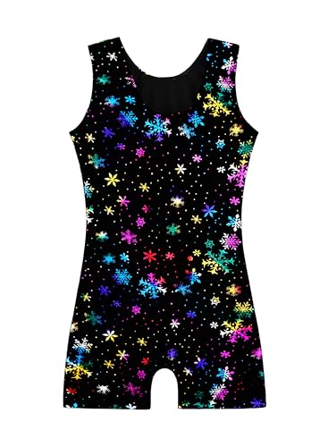 HOZIY Gymnastics Leotards for Girls with Shorts Biketards Dance Tumbling Outfits Matching Scrunchies 1-12 Years Old