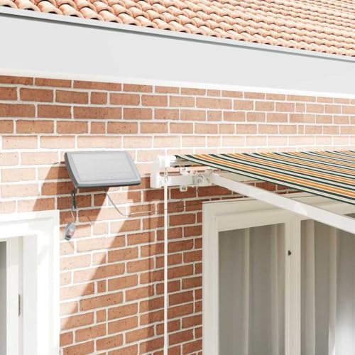 Auvent rétractable 350x250 cm résistant aux intempéries, store banne LED - 4