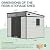 Jocisland 7x7x7 FT Outdoor Resin Storage Shed with Floor & Double Doors, Sloped Roof Resin Shed with Skylight Panels, Window & Vents, Waterproof UV-Resistant Tool Sheds for Lawn - Gary & Black