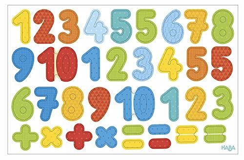 HABA 302589 - Magnetspiel-Box 1, 2, Zählerei, Fröhlich-buntes Zahlen-Legespiel ab 4 Jahren, Zum spielerischen Kennenlernen von Mengen und Lösen erster Rechenaufgaben