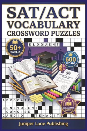 SAT/ACT Vocabulary Crossword Puzzles Book: 60 Puzzles with 600 Essential Words for Test Prep, College Admissions, and Academic Success for High School ... (Juniper Lane Exam Prep Crossword Series) image 2