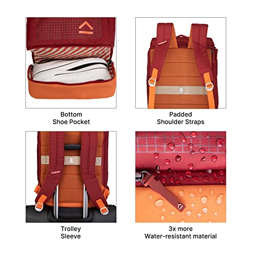 Image of uppercase Medium 21 Ltrs Office Overnighter (14.6 inch) Laptop Backpack 2700EBP1 3x more water repellent sustainable bags with rain proof zippers for Men, Women, Boys and Girls, 750 Days warranty