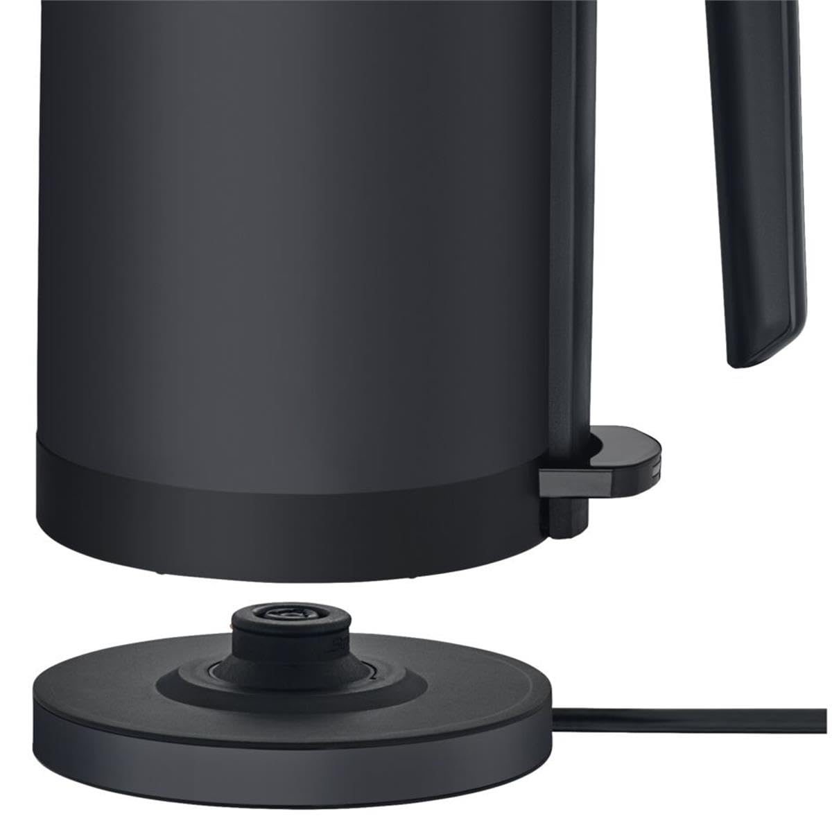 WMF Kitchenminis Deep Black - Hervidor eléctrico de acero inoxidable de 0,8 l de capacidad, hervidor eléctrico de 1800 W con filtro de cal, tetera pequeña, acero inoxidable, negro