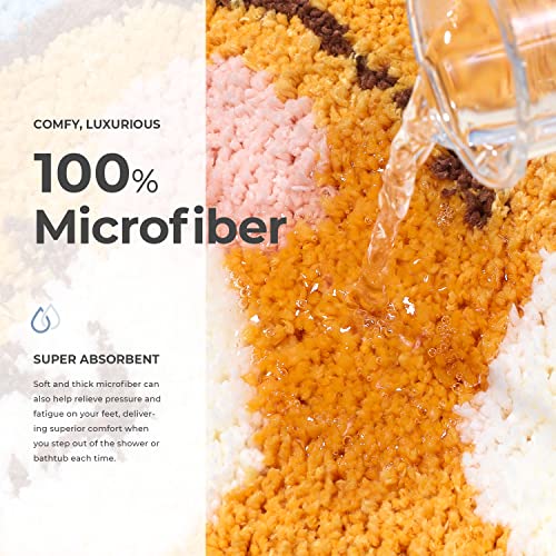 Niedlicher Badteppich Badematte für Badezimmer Rutschhemmender Weicher Badteppich für Duschen Niedlich Plüsch Mikrofaser… – Bild 5